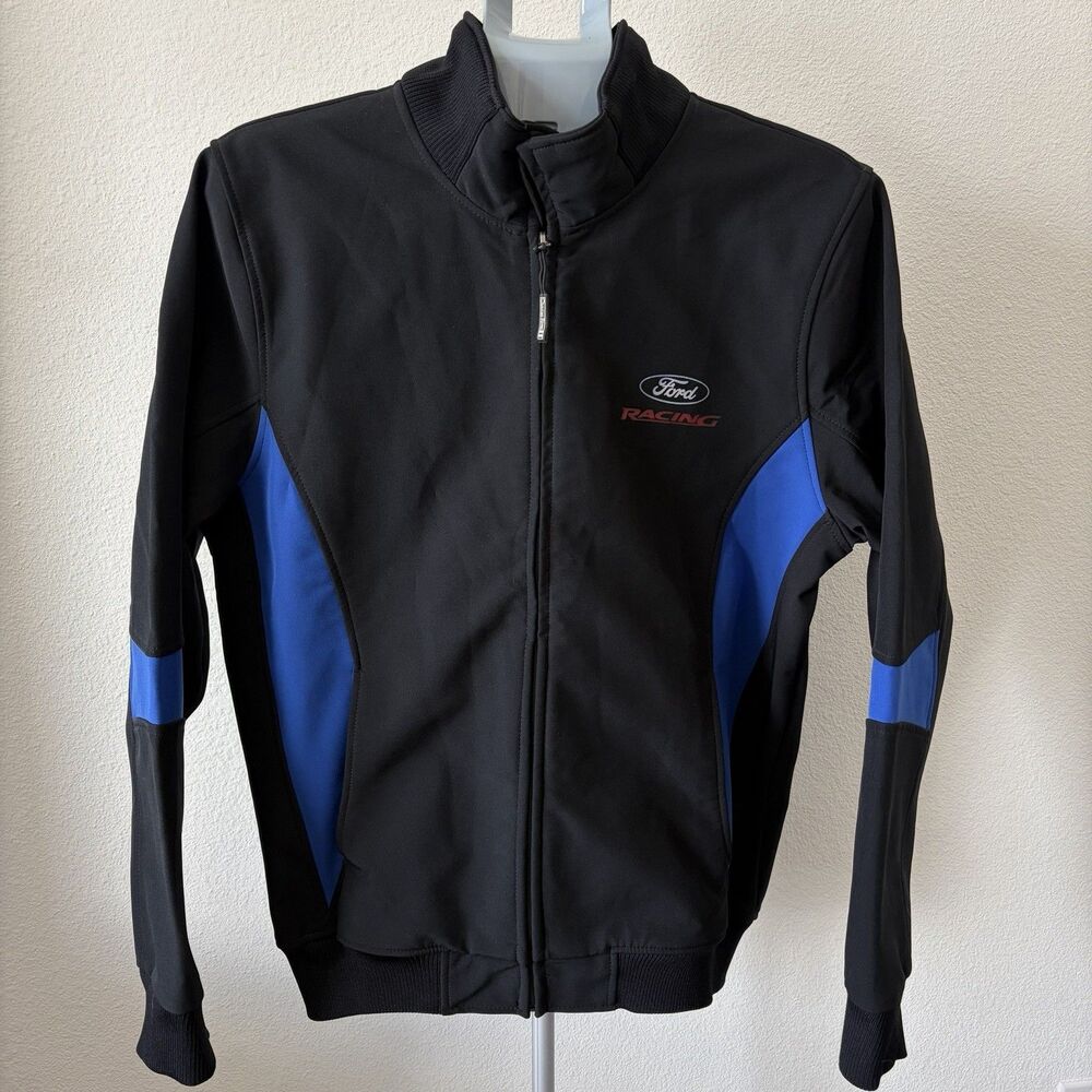 Charles River Apparel Ford Racing Softshell Jacket Men's Medium Black‎ Full Zip